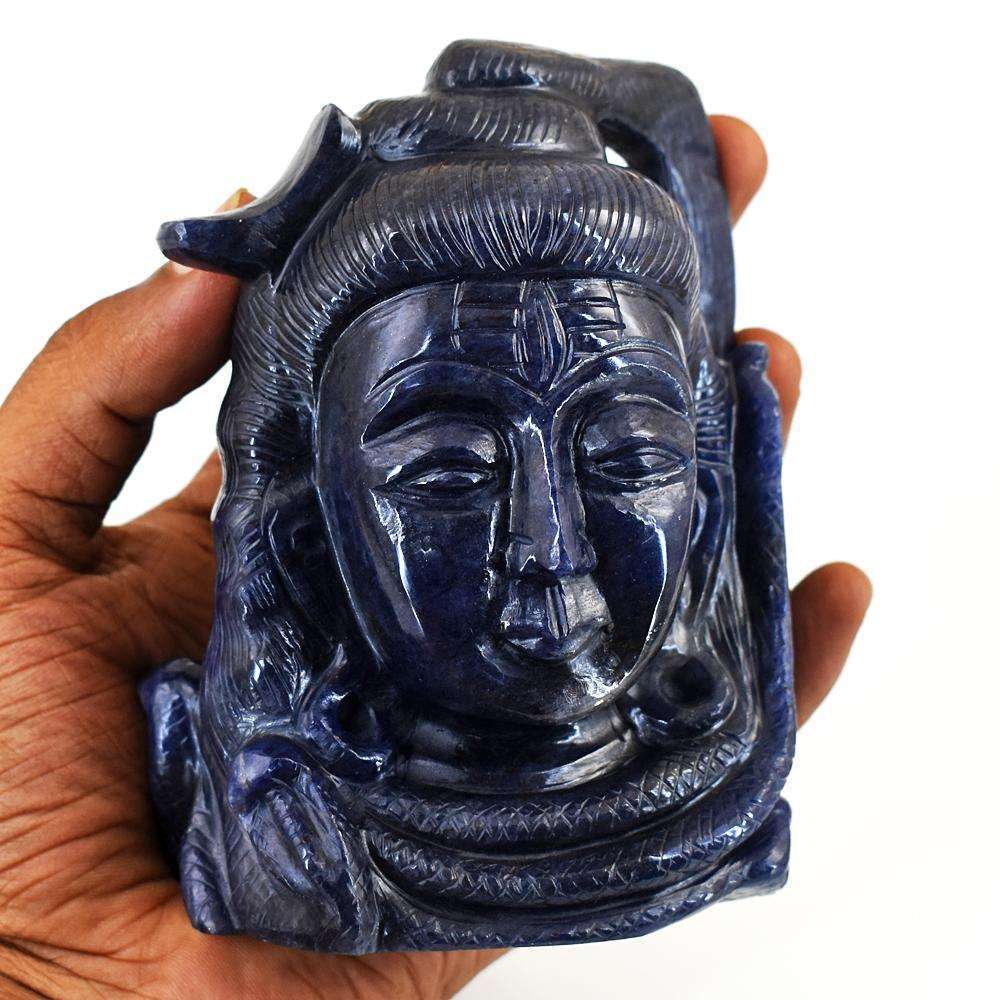 Exclusive Blue Jade Hand Carved Lord Shiva