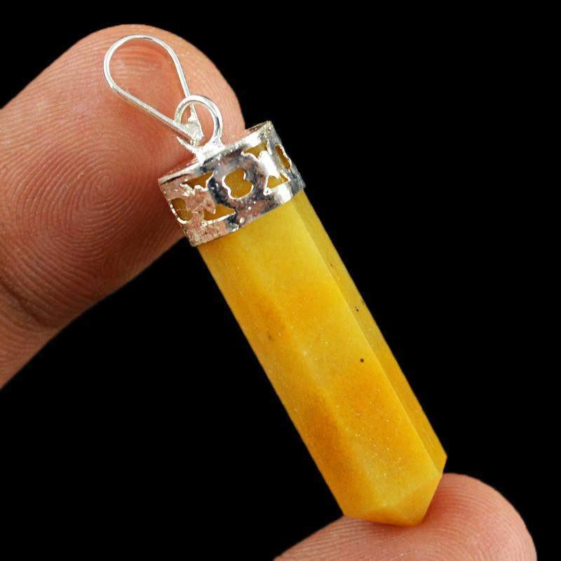 Natural Yellow Aventurine Crystal Healing Point Pendant