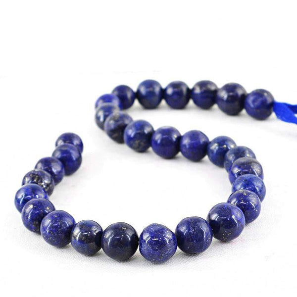 Untreated Blue Lapis Lazuli Strand Natural Round Shape Beads