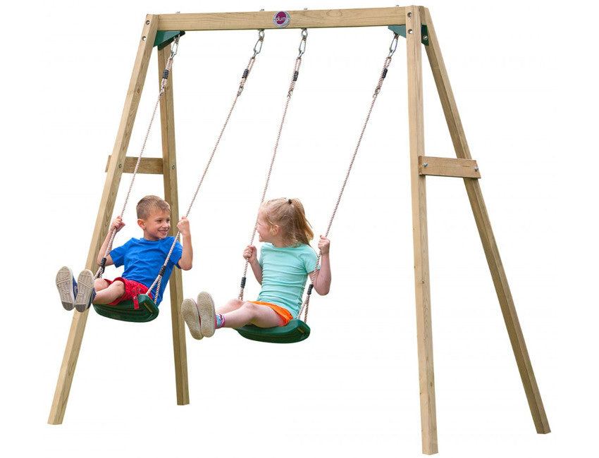 wooden single swing set