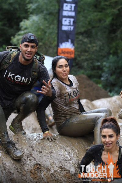 Keegan & Salma Halfway Through The Mud Mile At Tough Mudder London
