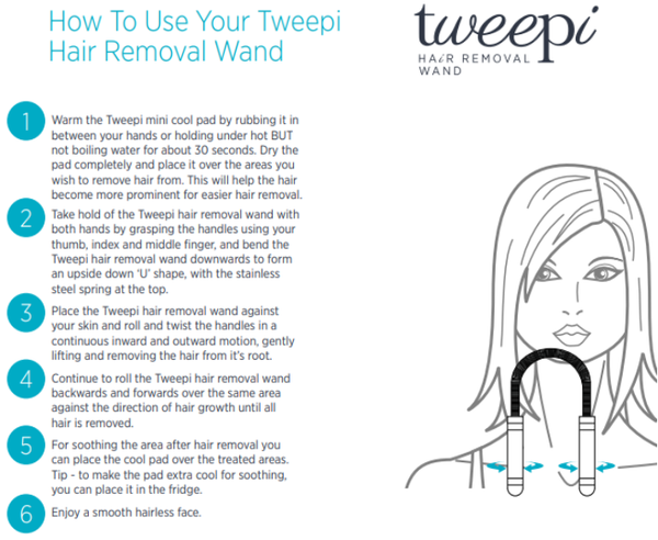 Tweepi Hair Removal Wand & Cooling Pad 1