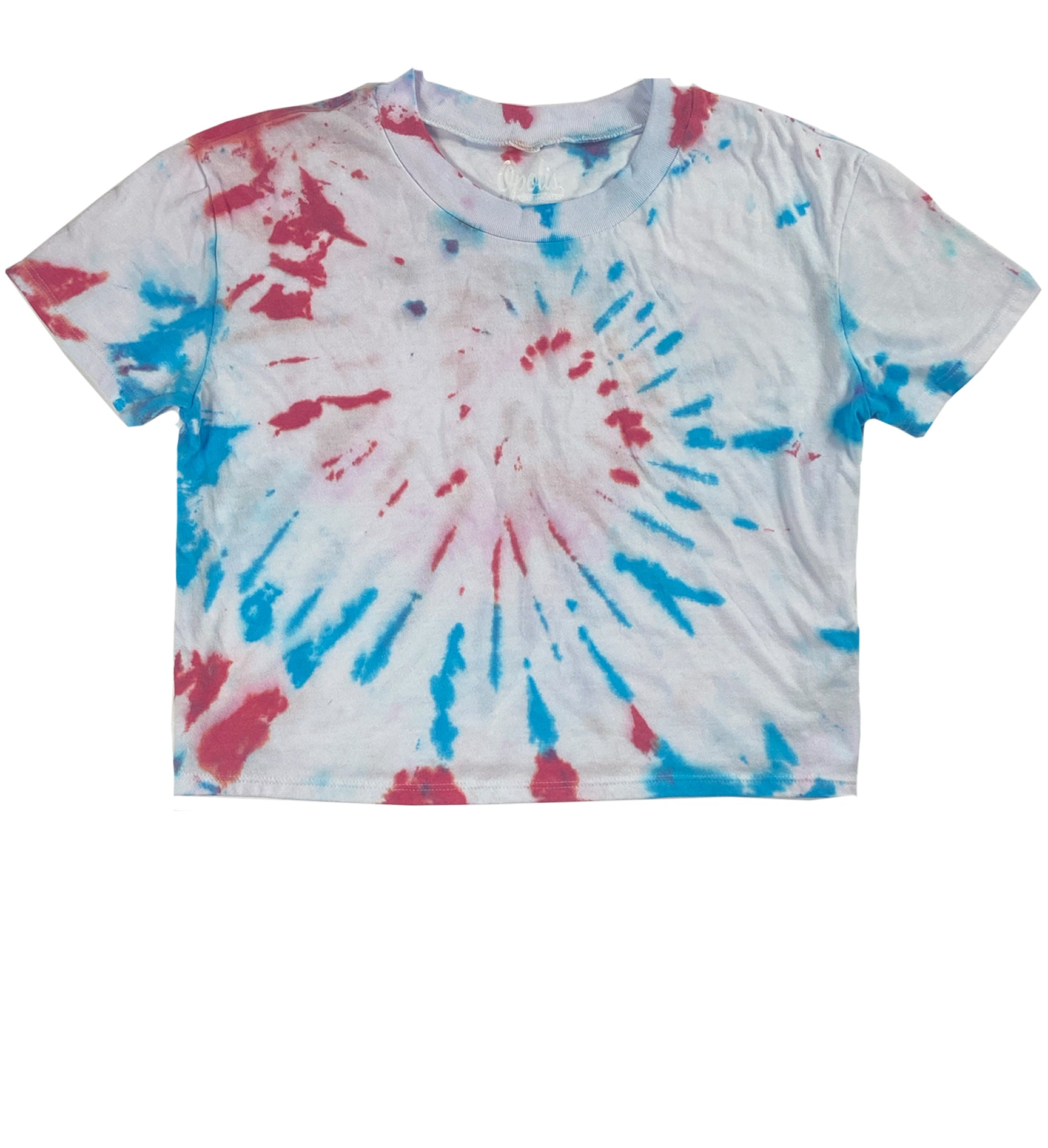 red white and blue tie dye dress