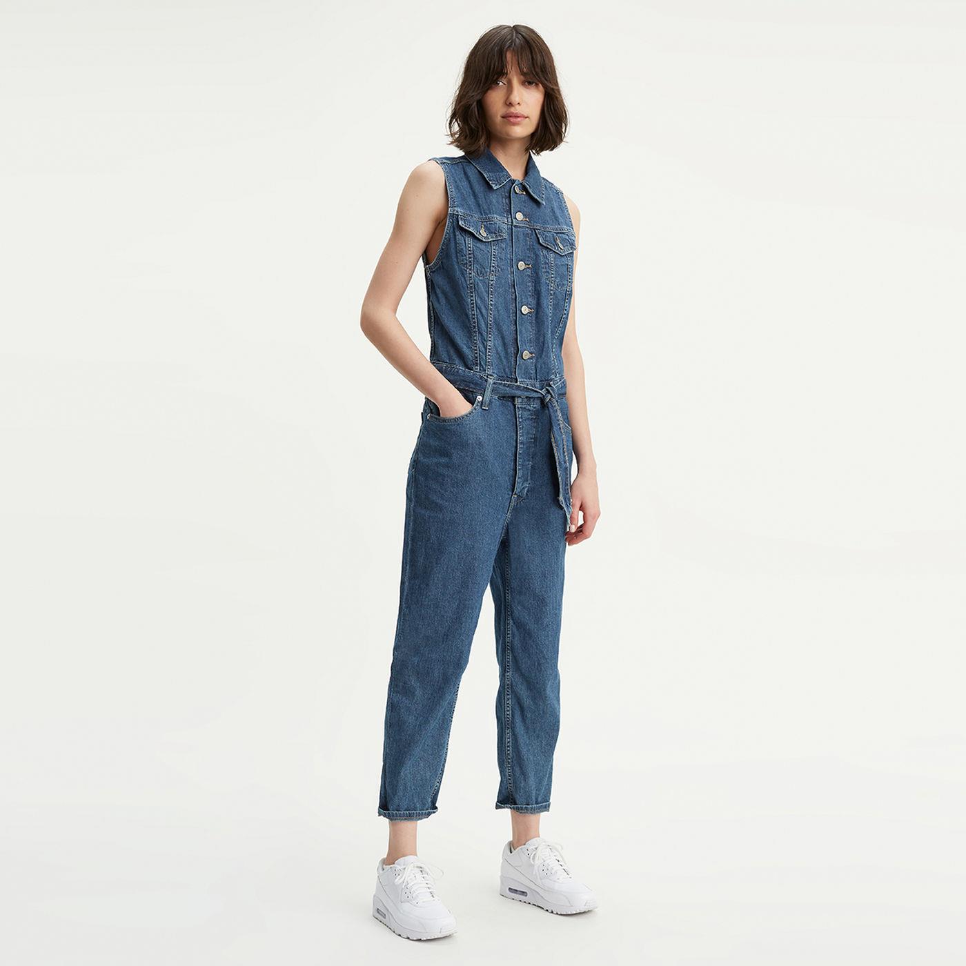 levi's cropped taper jumpsuit