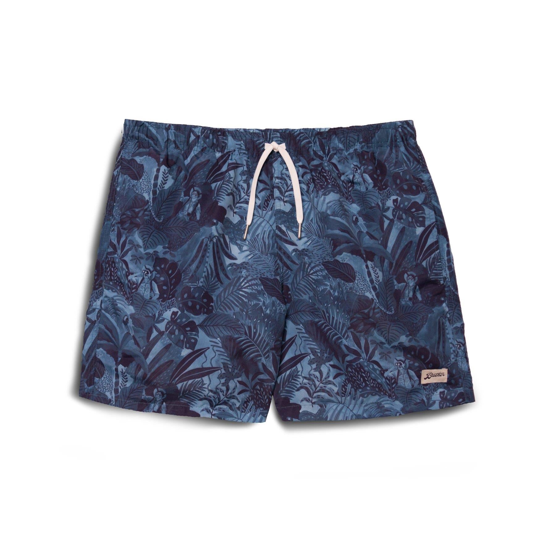 Good Neighbour | Bather Navy Watercolour Swim Trunk