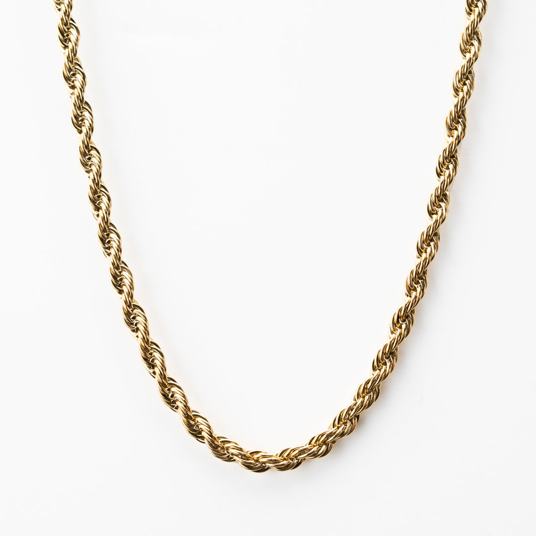 Image of Classic Gold Rope Necklace- 5mm