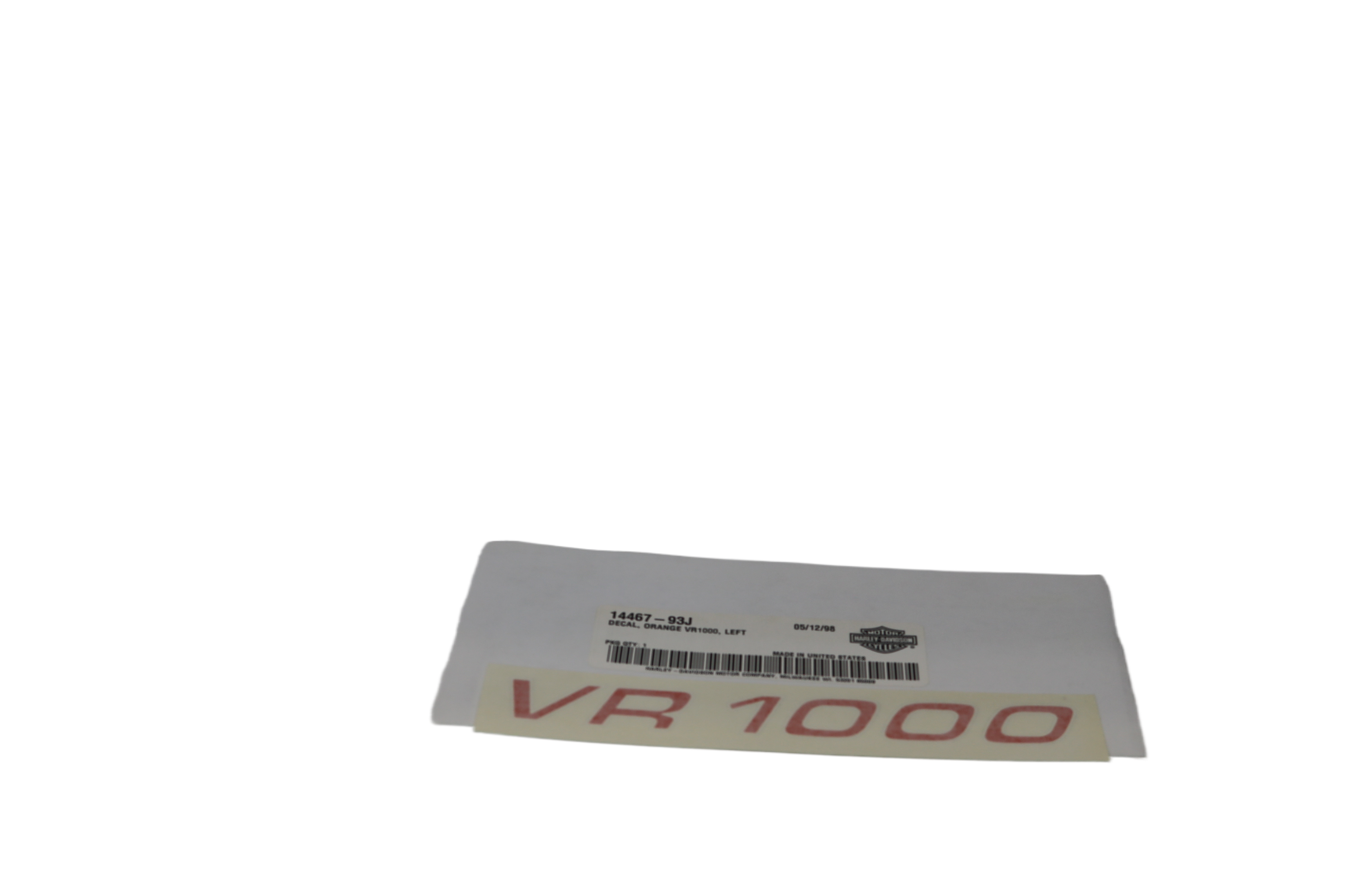 14467-93J NEW OEM ORIGINAL HARLEY-DAVIDSON VR1000 LEFT SIDE DECAL