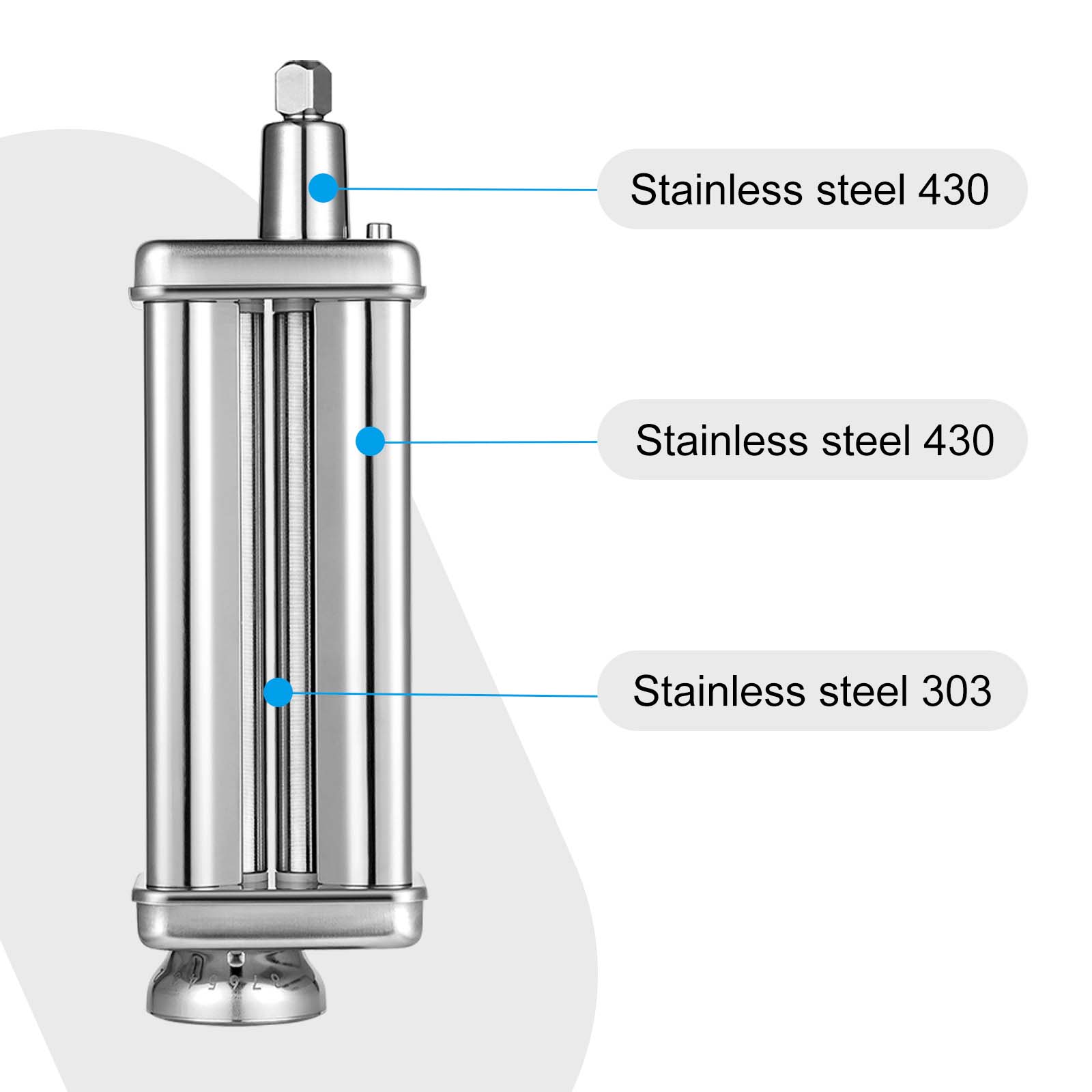 3-Piece Pasta Roller & Cutter Attachments Set for Stand Mixer – Ventray USA