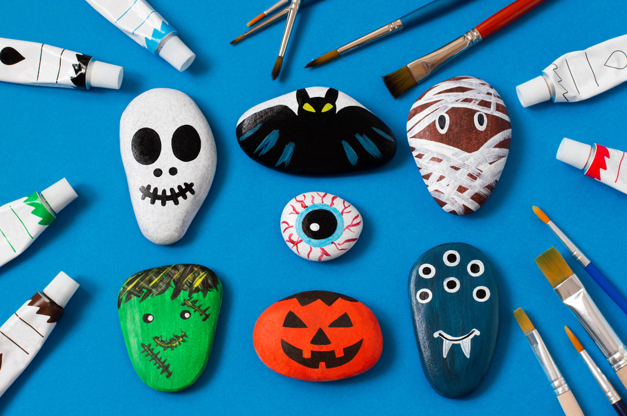 Rock painting ideas for halloween