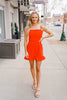 Cold Heart Ruffle Dress - Red
