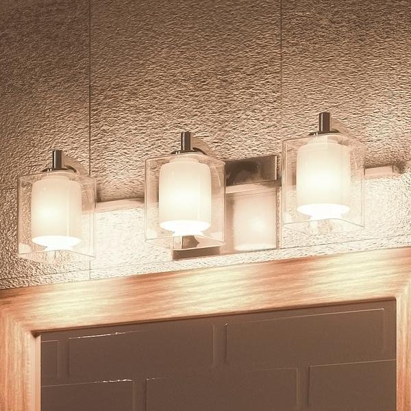 bathroom vanity lights chrome finish