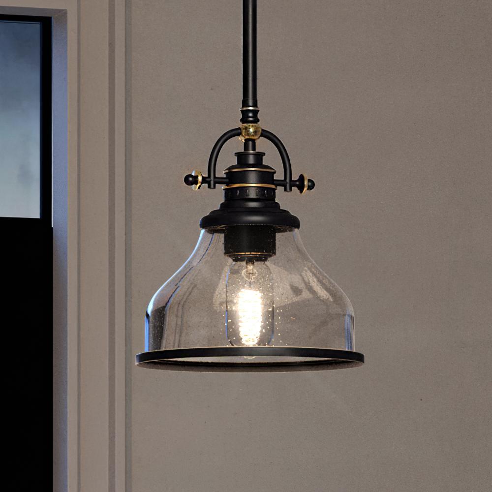 bronze glass pendant light