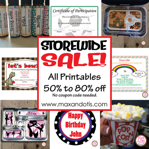 Printables on sale