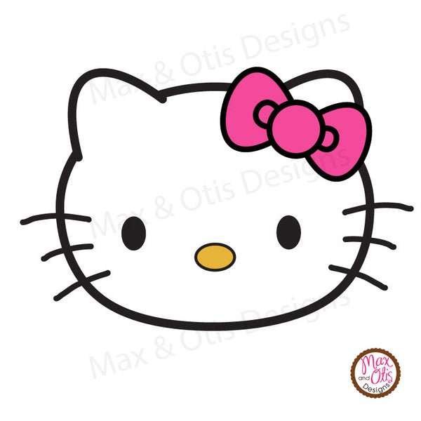 Hello Kitty Face Printable Sign Banner Max Otis Designs