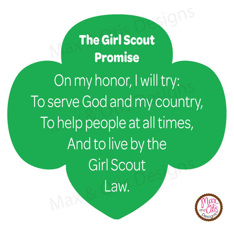 Girl Scout Printable Trefoil Promise Max And Otis Designs 6783