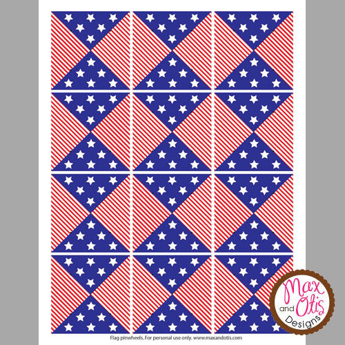 Girl Scout SWAPS - Printable Flag Pinwheel – Max & Otis Designs