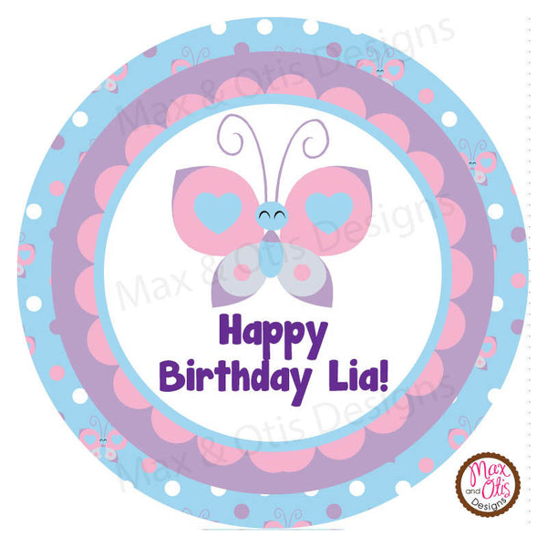 printable 2 tags labels butterfly party editable pdf max