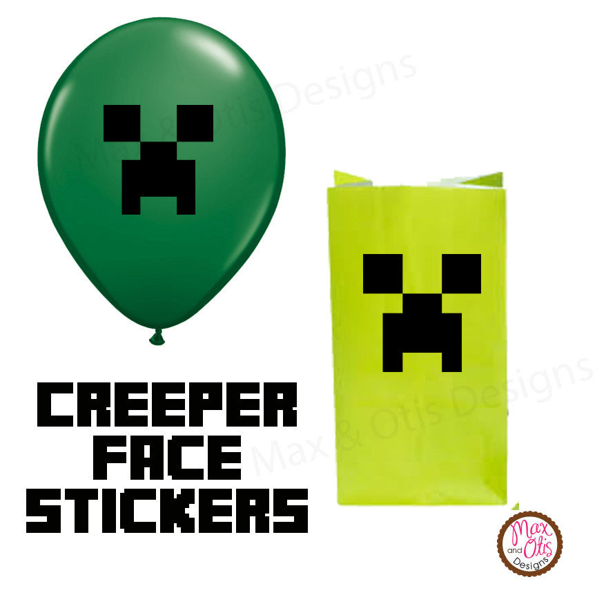 minecraft creeper balloon stickers max otis designs