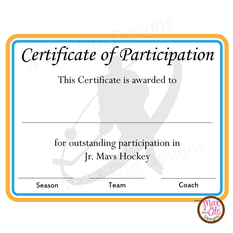 Certificate Of Participation Template Pdf