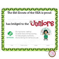 Girl Scout Junior Printable Bridging Certificate (editable PDF) – Max ...