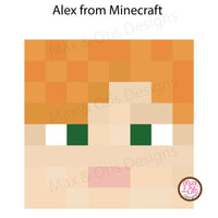 Minecraft Alex Printable Box Head – Max & Otis Designs