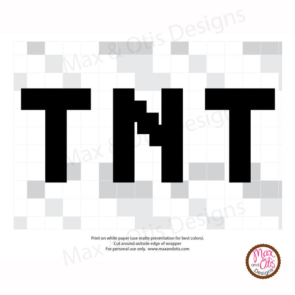 minecraft tnt licorice wrappers max otis designs