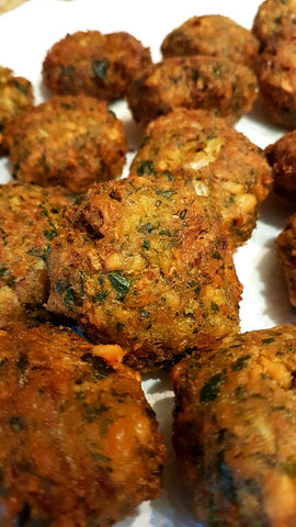 golden brown falafel 