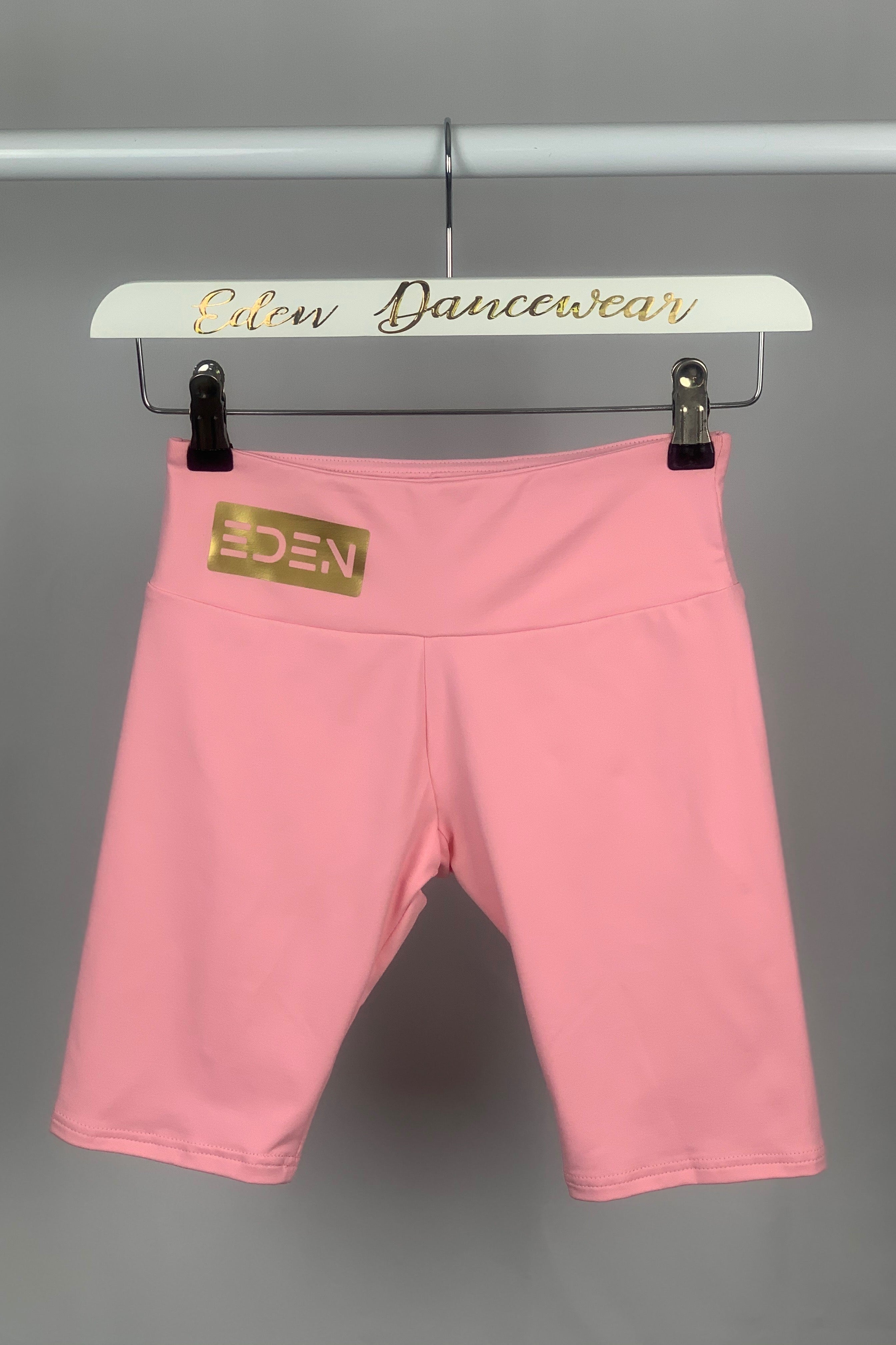 pastel pink biker shorts