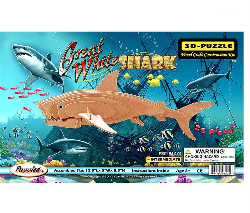 video instruction shark 3d pixel puzzle