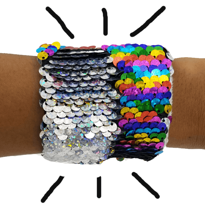 Reversible Sequin Cuff Bracelet