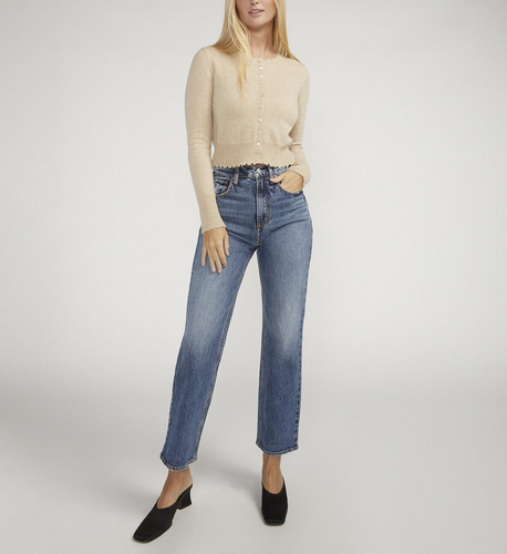 Silver Jeans Co. V-Front Mid Rise Wide Leg Jeans