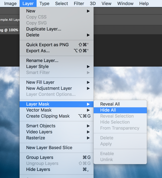 Add a layer mask in Photoshop