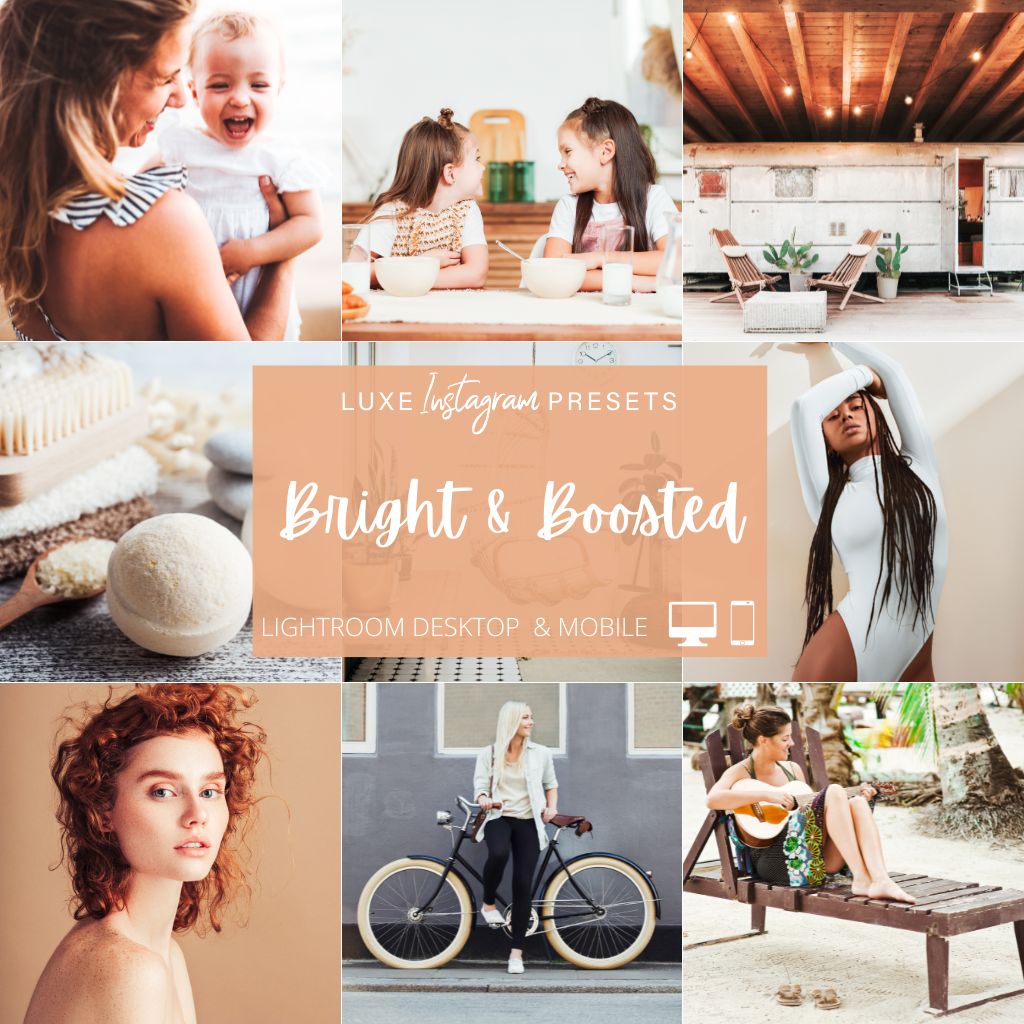 Bright & Boosted Instagram Presets for Lightroom Mobile & Desktop - The Luxe Lens product image