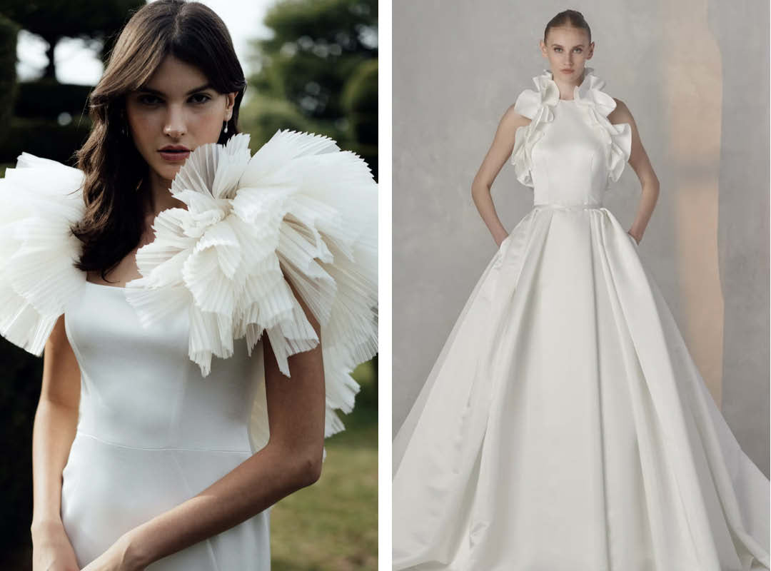 2023 fall bridal trends pleats