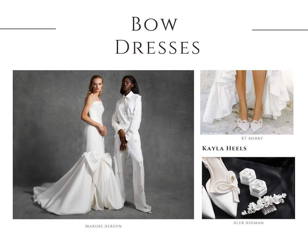 2023 wedding trends: wedding dress bows