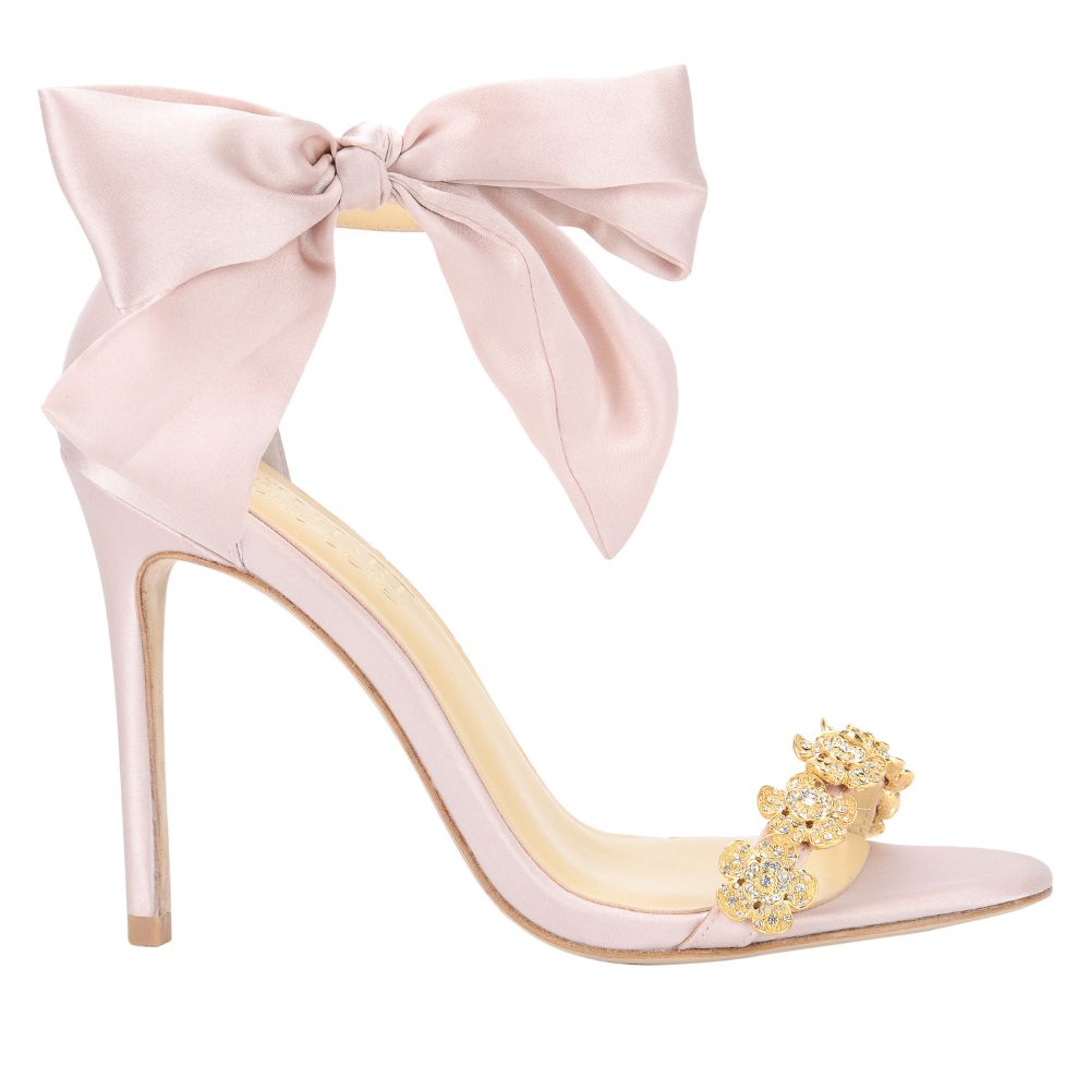 Barbie heels pink bows and crystals Mariee