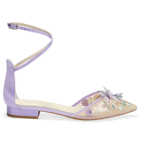 Bella Belle Everly Lavender Garden Party Butterfly Flats