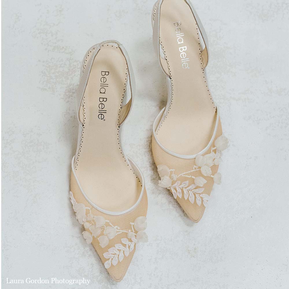 Bella Belle Libby lace slingback wedding shoes