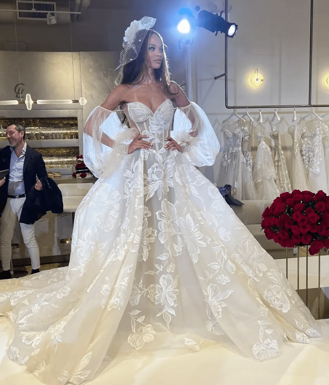 The Spring 2024 bridal trends from NYBFW flamboyant hats galia lahav