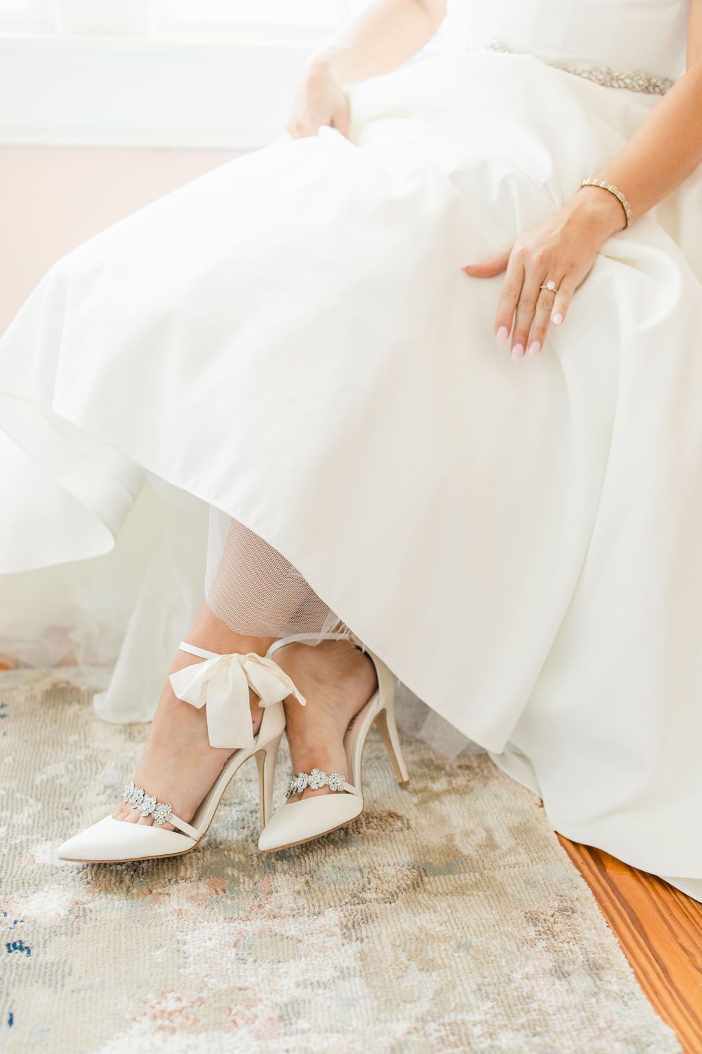 The Spring 2024 bridal trends from NYBFW olivia bridal heel with removable straps