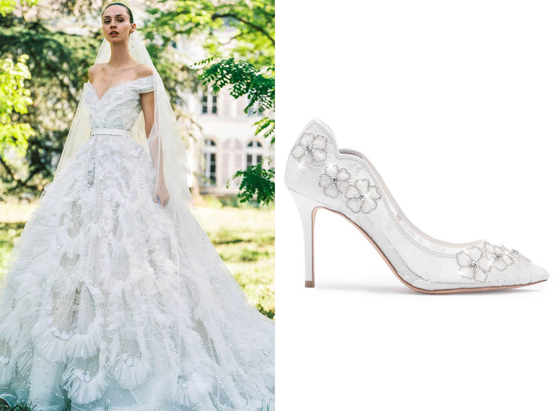 Bridal Shoes For Your Off The Shoulder Wedding Dresses
