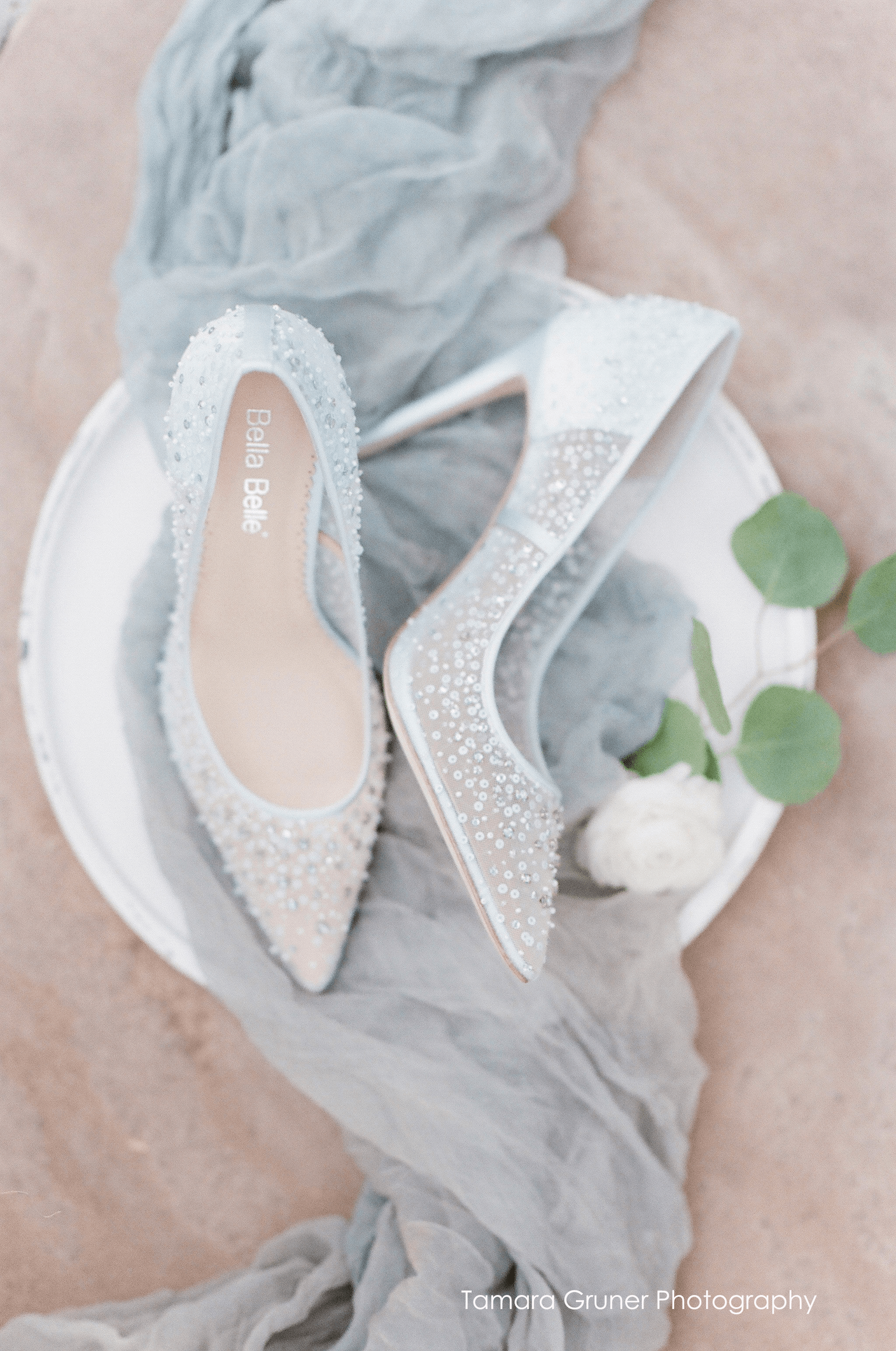 blue designer wedding shoes