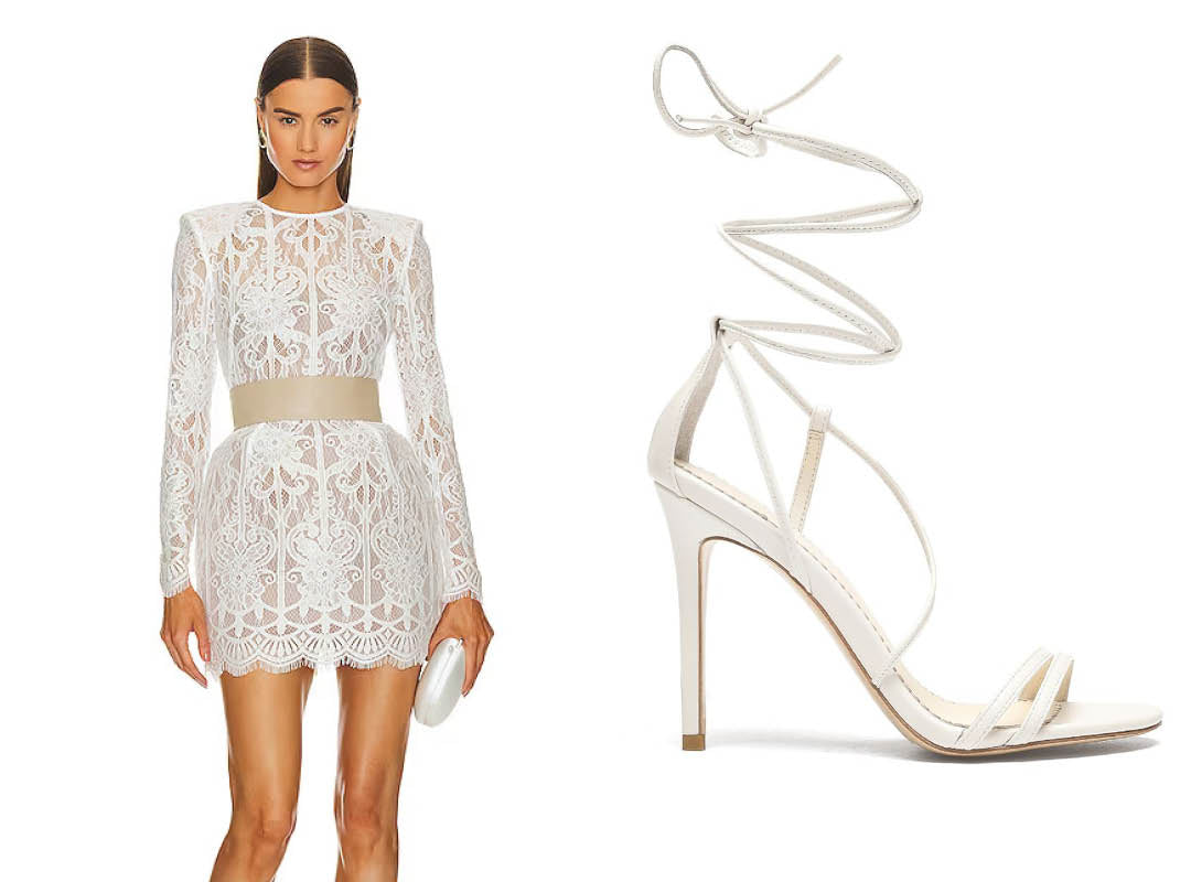 Bronx and Banco Lace Wedding Dress with Bella Belle Blake Wedding Heels