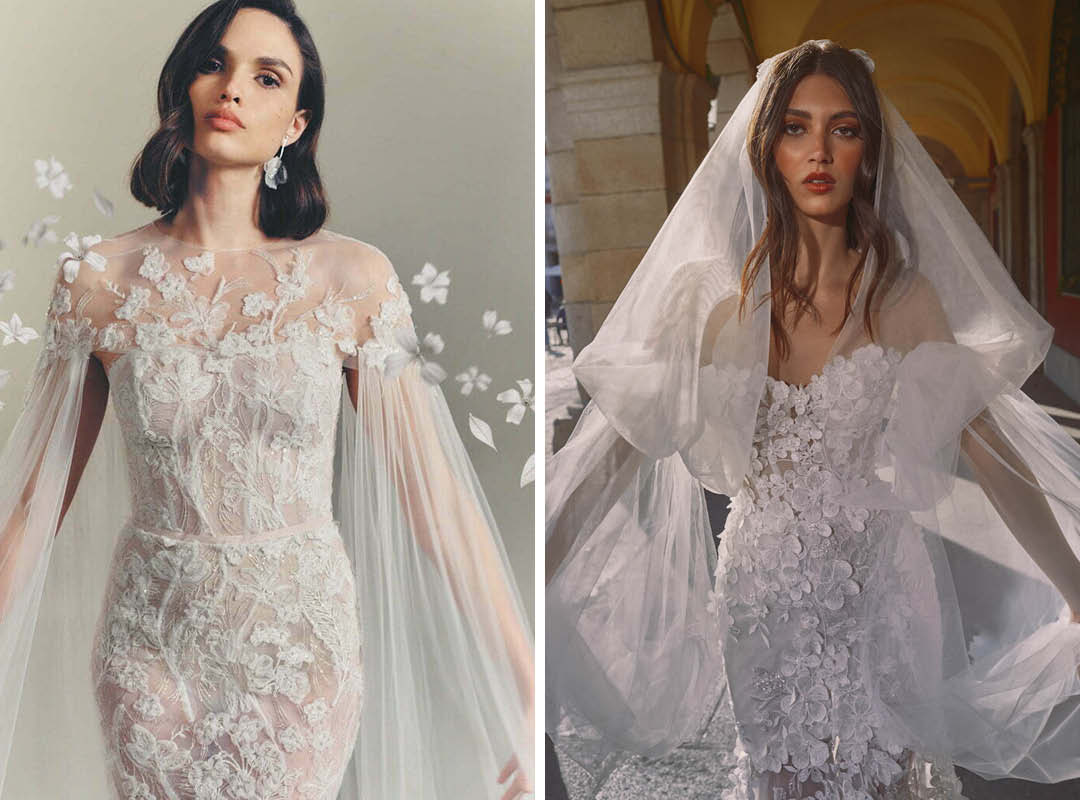 The Spring 2024 bridal trends from NYBFW 3D flowers
