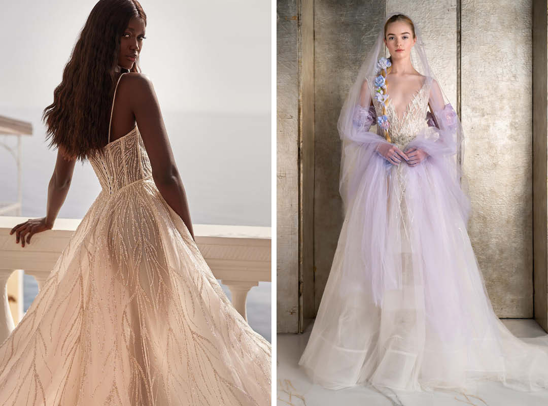 The Spring 2024 bridal trends from NYBFW colored gowns