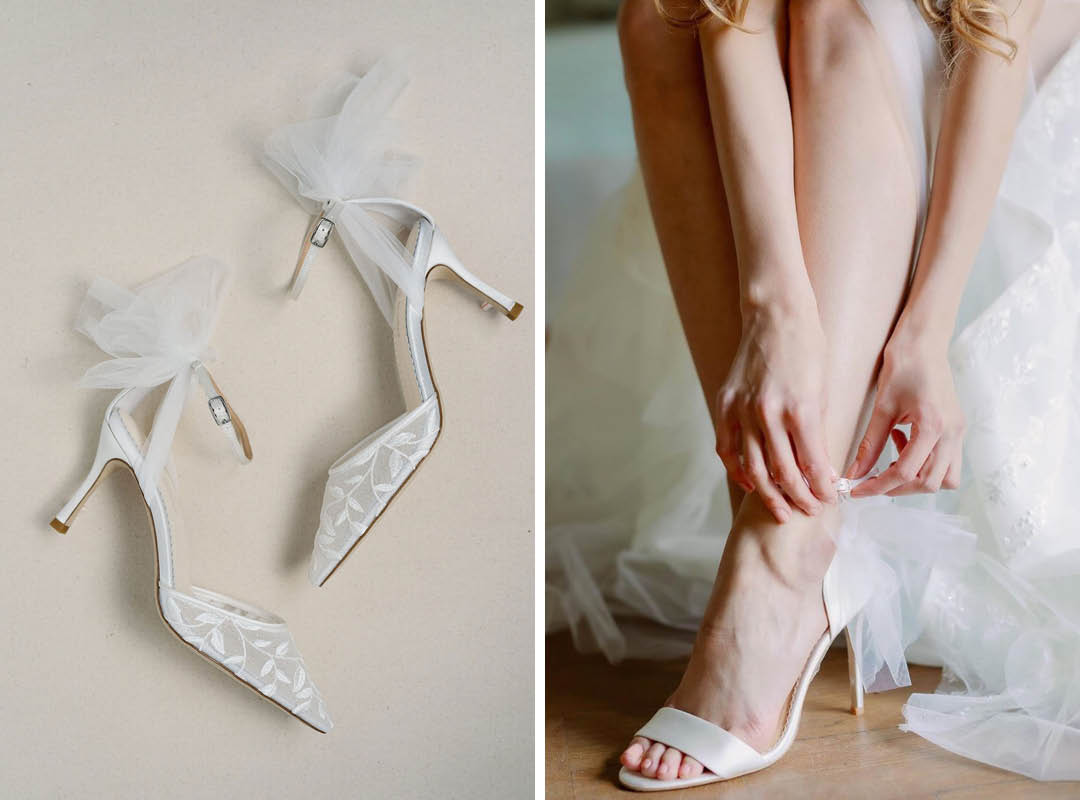 bella belle spring 2025 wedding shoe trends jocelyn and elise tulle bridal shoes