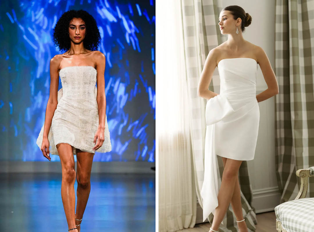 ines di santo and anne barge spring 2025 wedding dress trend