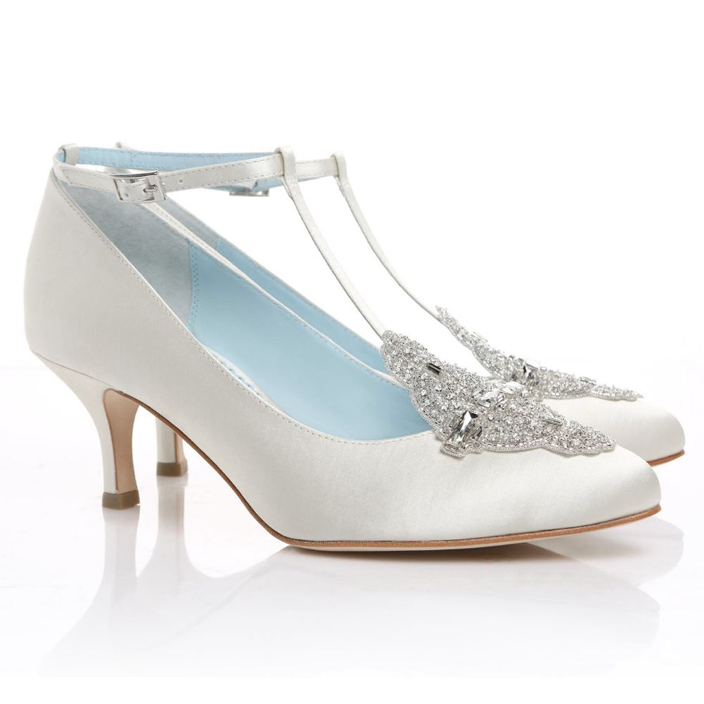 Great Gatsby Vintage White Wedding Shoe - Annalise