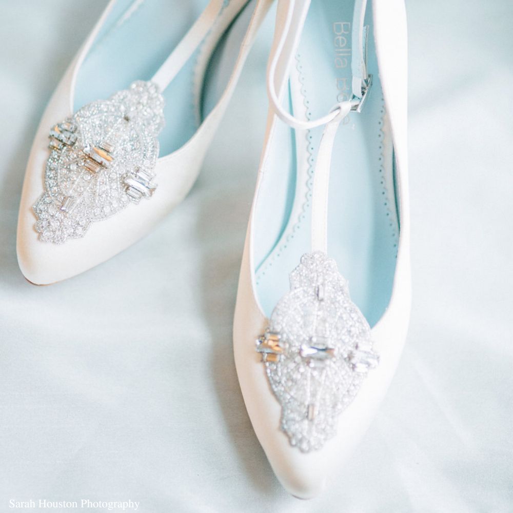 Great Gatsby Vintage White Wedding Shoe - Annalise