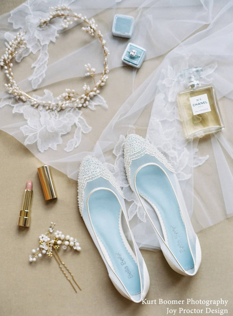 ivory beaded wedding shoes